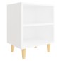 vidaXL Mesitas de noche patas madera maciza blanca 2 uds 40x30x50 cm vidaXL Mesitas de noche patas madera maciza blanca 2 uds 40x30x50 cm