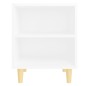vidaXL Mesitas de noche patas madera maciza blanca 2 uds 40x30x50 cm vidaXL Mesitas de noche patas madera maciza blanca 2 uds 40x30x50 cm