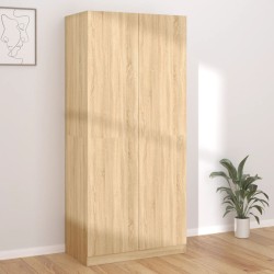 vidaXL Armario de madera contrachapada color roble Sonoma 90x52x200 cm