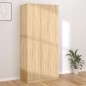 vidaXL Armario de madera contrachapada color roble Sonoma 90x52x200 cm vidaXL Armario de madera contrachapada color roble Sonoma 90x52x200 cm