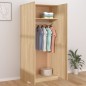 vidaXL Armario de madera contrachapada color roble Sonoma 90x52x200 cm vidaXL Armario de madera contrachapada color roble Sonoma 90x52x200 cm