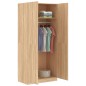vidaXL Armario de madera contrachapada color roble Sonoma 90x52x200 cm vidaXL Armario de madera contrachapada color roble Sonoma 90x52x200 cm