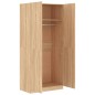 vidaXL Armario de madera contrachapada color roble Sonoma 90x52x200 cm vidaXL Armario de madera contrachapada color roble Sonoma 90x52x200 cm