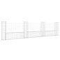 vidaXL Cesta de gaviones forma de U 4 postes de hierro 380x20x100 cm vidaXL Cesta de gaviones forma de U 4 postes de hierro 380x20x100 cm