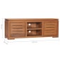 vidaXL Mueble para TV madera maciza de teca 110x30x40 cm vidaXL Mueble para TV madera maciza de teca 110x30x40 cm