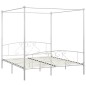 vidaXL Estructura de cama con dosel metal blanco 200x200 cm vidaXL Estructura de cama con dosel metal blanco 200x200 cm