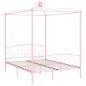 vidaXL Estructura de cama con dosel metal rosa 180x200 cm vidaXL Estructura de cama con dosel metal rosa 180x200 cm