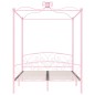 vidaXL Estructura de cama con dosel metal rosa 180x200 cm vidaXL Estructura de cama con dosel metal rosa 180x200 cm