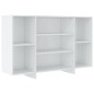 vidaXL Aparador de madera contrachapada blanco brillante 120x30x75 cm vidaXL Aparador de madera contrachapada blanco brillante 120x30x75 cm