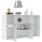 vidaXL Aparador de madera contrachapada blanco brillante 120x30x75 cm vidaXL Aparador de madera contrachapada blanco brillante 120x30x75 cm