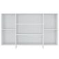 vidaXL Aparador de madera contrachapada blanco brillante 120x30x75 cm vidaXL Aparador de madera contrachapada blanco brillante 120x30x75 cm