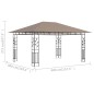 vidaXL Cenador con mosquitera gris taupe 4x3x2,73 m 180 g/m² vidaXL Cenador con mosquitera gris taupe 4x3x2,73 m 180 g/m²