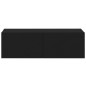 vidaXL Muebles TV pared 2 uds madera contrachapada negro 100x30x30 cm vidaXL Muebles TV pared 2 uds madera contrachapada negro 100x30x30 cm