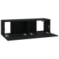 vidaXL Muebles TV pared 2 uds madera contrachapada negro 100x30x30 cm vidaXL Muebles TV pared 2 uds madera contrachapada negro 100x30x30 cm