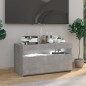 vidaXL Mueble de TV con luces LED gris hormigón 75x35x40 cm vidaXL Mueble de TV con luces LED gris hormigón 75x35x40 cm