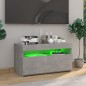 vidaXL Mueble de TV con luces LED gris hormigón 75x35x40 cm vidaXL Mueble de TV con luces LED gris hormigón 75x35x40 cm