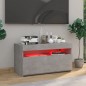 vidaXL Mueble de TV con luces LED gris hormigón 75x35x40 cm vidaXL Mueble de TV con luces LED gris hormigón 75x35x40 cm