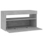 vidaXL Mueble de TV con luces LED gris hormigón 75x35x40 cm vidaXL Mueble de TV con luces LED gris hormigón 75x35x40 cm