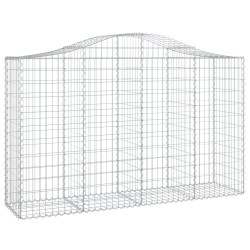 vidaXL Cesta gaviones forma arco hierro galvanizado 200x50x120/140 cm