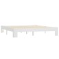 vidaXL Estructura de cama de madera maciza de pino blanco 160x200 cm