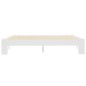 vidaXL Estructura de cama de madera maciza de pino blanco 160x200 cm