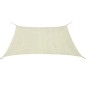 vidaXL Toldo de vela cuadrado HDPE 2x2 m crema vidaXL Toldo de vela cuadrado HDPE 2x2 m crema