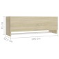 vidaXL Armario de madera contrachapada roble Sonoma 100x32,5x35 cm