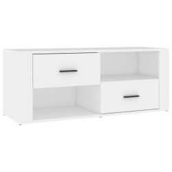 vidaXL Mueble para TV madera contrachapada blanco 100x35x40 cm