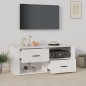 vidaXL Mueble para TV madera contrachapada blanco 100x35x40 cm