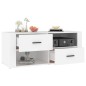 vidaXL Mueble para TV madera contrachapada blanco 100x35x40 cm