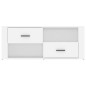vidaXL Mueble para TV madera contrachapada blanco 100x35x40 cm