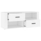 vidaXL Mueble para TV madera contrachapada blanco 100x35x40 cm