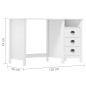 vidaXL Escritorio Hill con 3 cajones madera de pino 120x50x74 cm vidaXL Escritorio Hill con 3 cajones madera de pino 120x50x74 cm