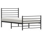 vidaXL Estructura de cama con cabecero y estribo metal negro 90x190 cm vidaXL Estructura de cama con cabecero y estribo metal negro 90x190 cm