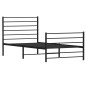 vidaXL Estructura de cama con cabecero y estribo metal negro 90x190 cm vidaXL Estructura de cama con cabecero y estribo metal negro 90x190 cm
