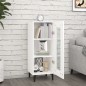 vidaXL Aparador de madera contrachapada blanco 34,5x34x90 cm vidaXL Aparador de madera contrachapada blanco 34,5x34x90 cm