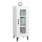 vidaXL Aparador de madera contrachapada blanco 34,5x34x90 cm vidaXL Aparador de madera contrachapada blanco 34,5x34x90 cm