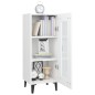 vidaXL Aparador de madera contrachapada blanco 34,5x34x90 cm vidaXL Aparador de madera contrachapada blanco 34,5x34x90 cm
