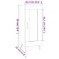 vidaXL Aparador de madera contrachapada blanco 34,5x34x90 cm vidaXL Aparador de madera contrachapada blanco 34,5x34x90 cm
