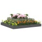 vidaXL Jardinera de madera maciza de pino gris 110x110x27 cm