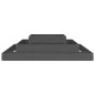 vidaXL Jardinera de madera maciza de pino gris 110x110x27 cm
