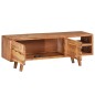 vidaXL Mueble de TV madera maciza acacia puertas talladas 117x30x40 cm vidaXL Mueble de TV madera maciza acacia puertas talladas 117x30x40 cm
