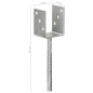 vidaXL Anclajes de valla 6 uds acero galvanizado plateado 8x6x30 cm vidaXL Anclajes de valla 6 uds acero galvanizado plateado 8x6x30 cm