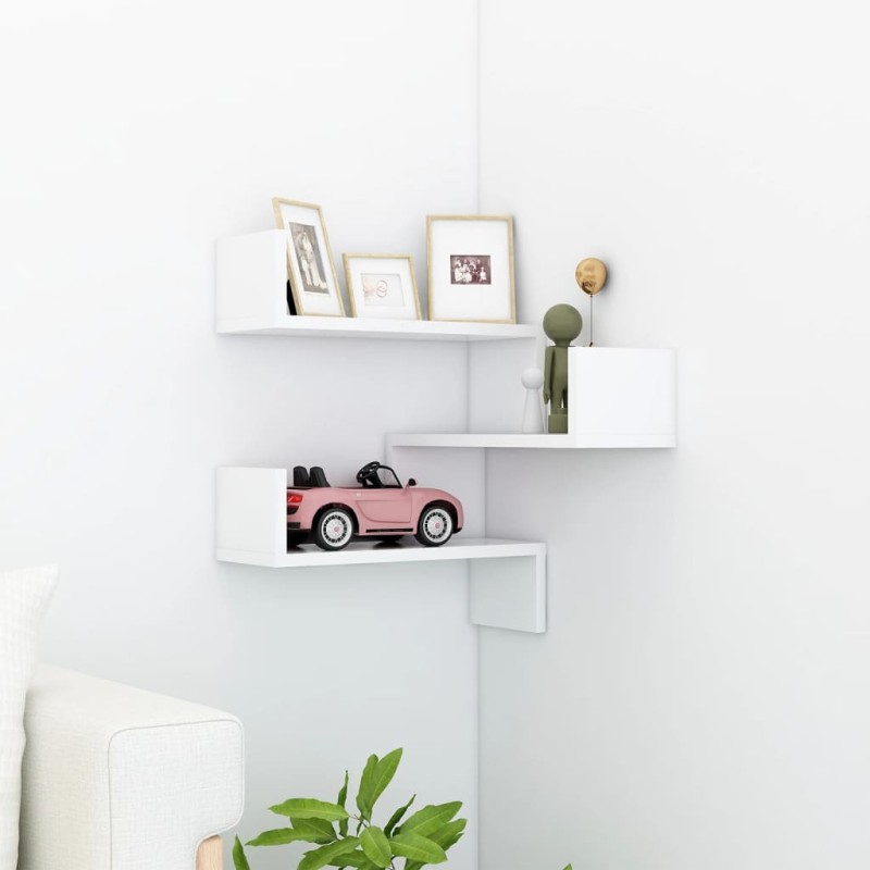 vidaXL Estante de esquina de pared madera contrachapada 40x40x50 cm vidaXL Estante de esquina de pared madera contrachapada 40x40x50 cm