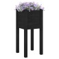 vidaXL Jardineras 2 unidades madera maciza de pino negro 31x31x70 cm vidaXL Jardineras 2 unidades madera maciza de pino negro 31x31x70 cm
