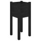 vidaXL Jardineras 2 unidades madera maciza de pino negro 31x31x70 cm vidaXL Jardineras 2 unidades madera maciza de pino negro 31x31x70 cm