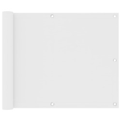 vidaXL Toldo para balcón tela oxford blanco 75x400 cm