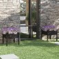 vidaXL Jardineras 2 uds madera maciza de pino negro 70x70x70 cm vidaXL Jardineras 2 uds madera maciza de pino negro 70x70x70 cm