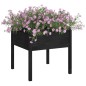 vidaXL Jardineras 2 uds madera maciza de pino negro 70x70x70 cm vidaXL Jardineras 2 uds madera maciza de pino negro 70x70x70 cm