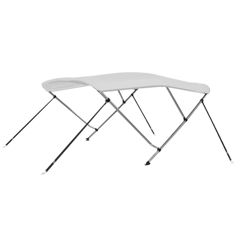 vidaXL Toldo Bimini de 3 arcos blanco 183x140x137 cm vidaXL Toldo Bimini de 3 arcos blanco 183x140x137 cm